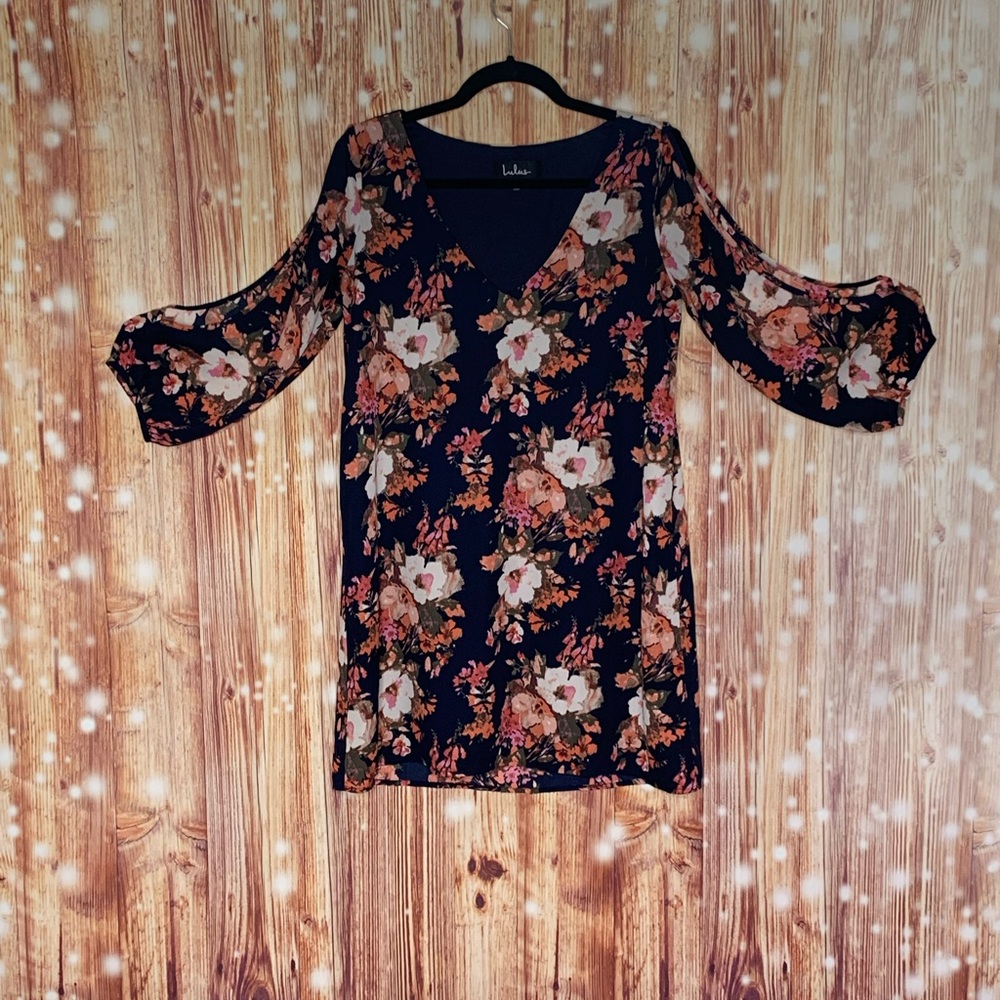Lulus Shifting Dear Dress Size Small Cold Shoulder 3/4 Sleeves. Party Dress - Picture 9 of 9